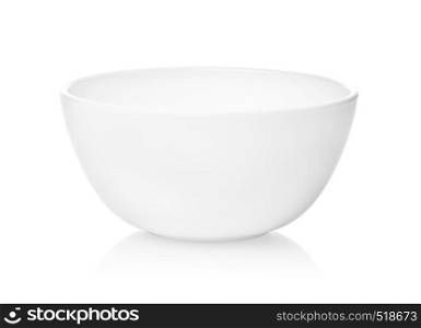 Empty deep bowl isolated on a white background