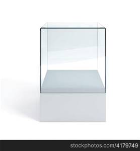 empty display case, isolated 3d render