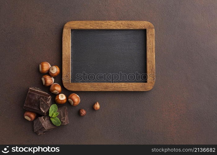 empty frame with chestnuts