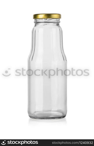 empty glass bottle isolated with clipping path