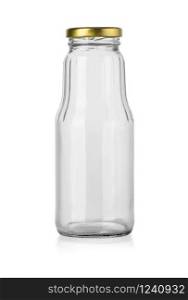 empty glass bottle isolated with clipping path