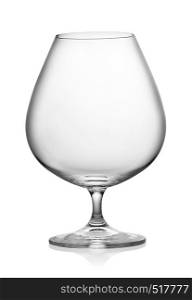 Empty glass for cognac isolated on a white background