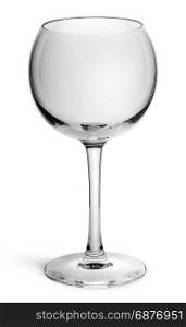 Empty glass for red wine isolated on white background. Empty glass for red wine