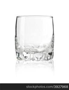 Empty glass for whiskey Empty glass for whiskey isolated over white background. With clipping path
