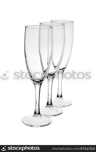 Empty glass isolated on a white background