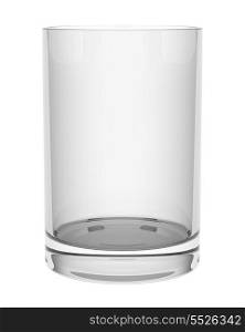 empty glass isolated on white background