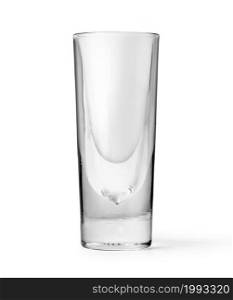 empty glass shot isolated on white background with clipping path