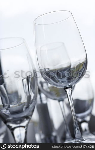 Empty glasses.