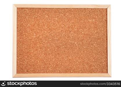 Empty memo board isolated on white background.