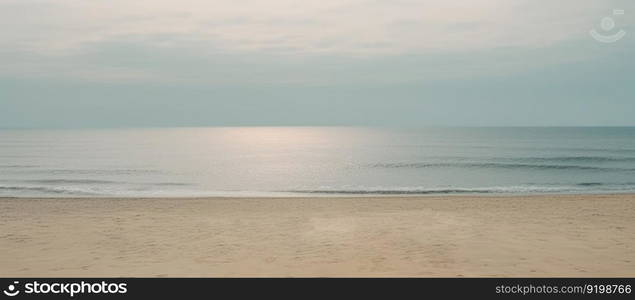 empty minimalistic sea beach  summer landscape aerial generative ai.