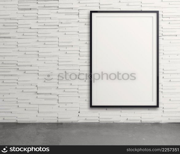 empty modern style frame on composition wall as concept