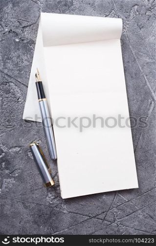 empty note on a table, stock photo