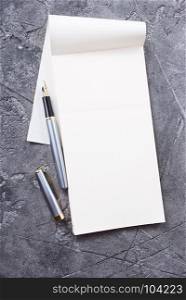 empty note on a table, stock photo