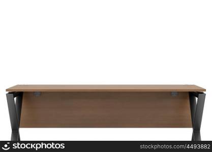 empty office workplace isolated on white background. 3d illustration
