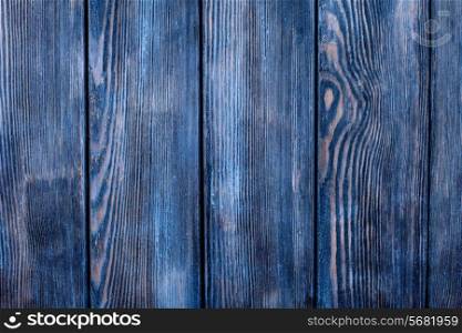 Empty old shabby blue painted wooden background for design