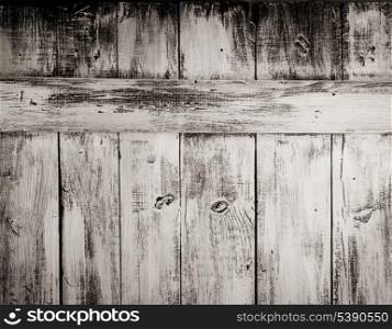 Empty old shabby white painted wooden background