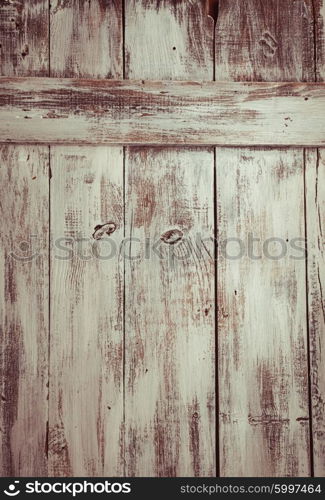 Empty old shabby white painted wooden background. Painted wood background