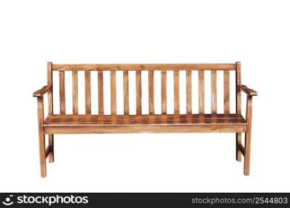 Empty old wooden chair vintage on white background with clipping path.