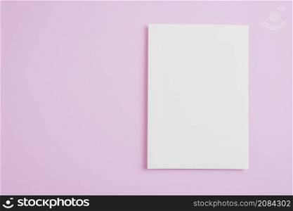 empty paper sheet pink
