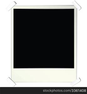 Empty photo frame, isolated object over white background
