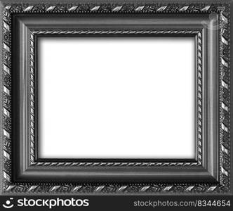 Empty picture frame with a free place inside, isolated on white