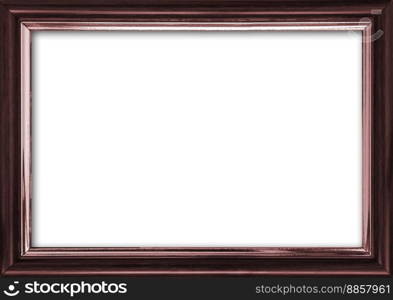 Empty picture frame with a free place inside, isolated on white