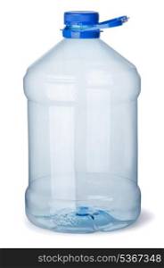 Empty plastic gallon bottle isolated on white
