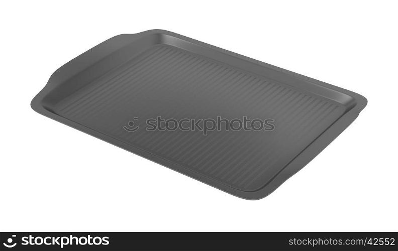 Empty plastic tray isolated on white background