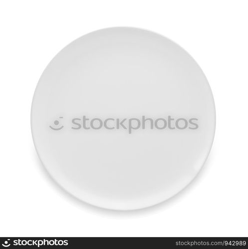 Empty plate isolated on white background