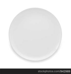 Empty plate isolated on white background
