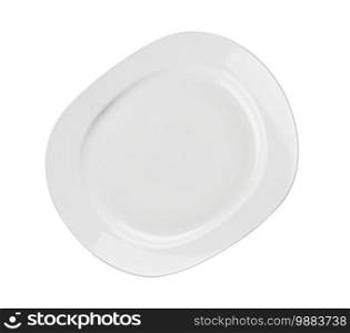 Empty plate  isolated on white background. Empty plate on white background
