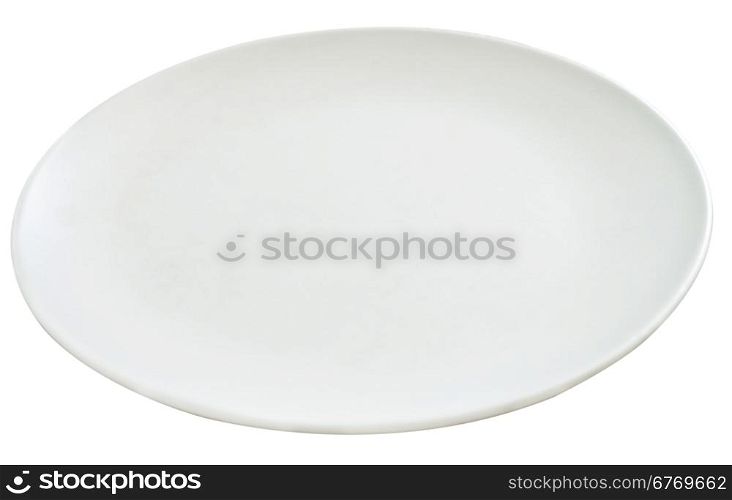 empty plate on a white background