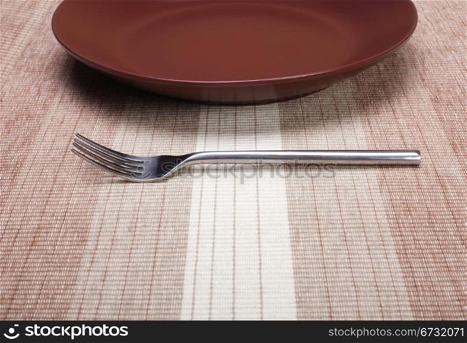 empty plate with fork