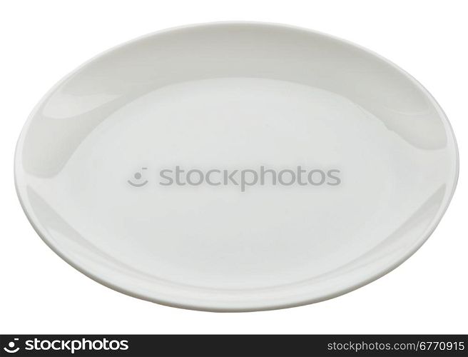 empty plated isolated on white