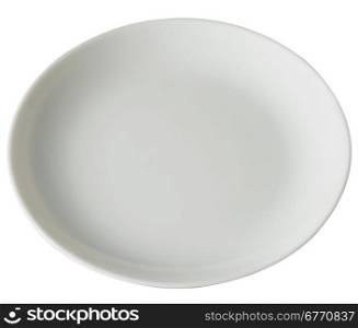 empty plated isolated on white background