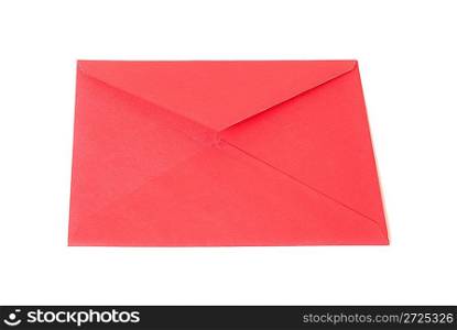 Empty red envelope isolated on white background