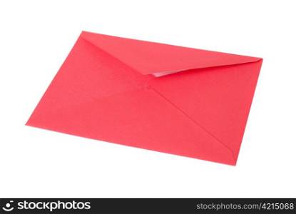 Empty red envelope isolated on white background