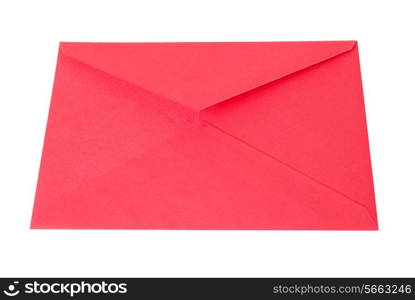 Empty red envelope isolated on white background