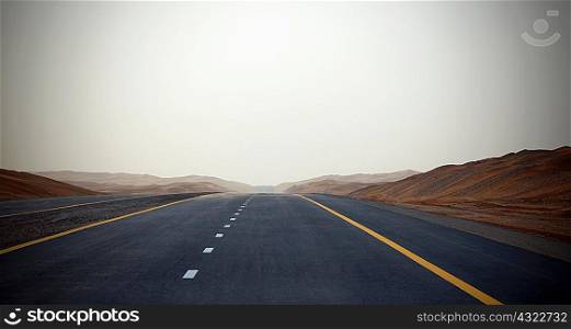 Empty road, Dubai, United Arab Emirates