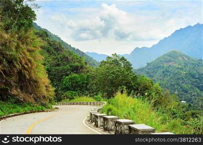 Empty Road in Cordillera Mountains, Luzon, Philippines