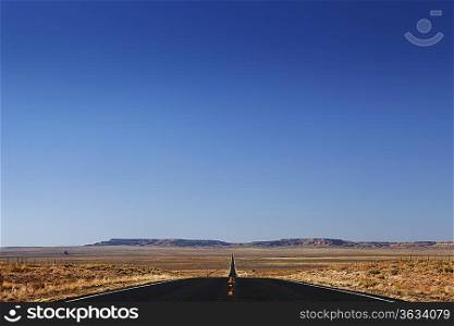 Empty road in desert USA