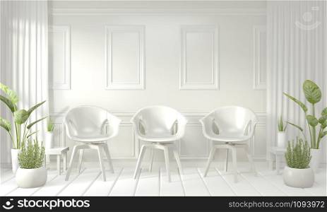 Empty room interior design.3D rendering