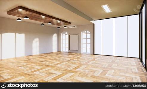 empty room interior office. 3D rendering