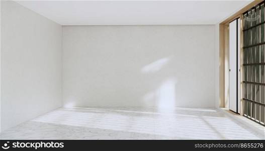 Empty room white interior design.3D rendering