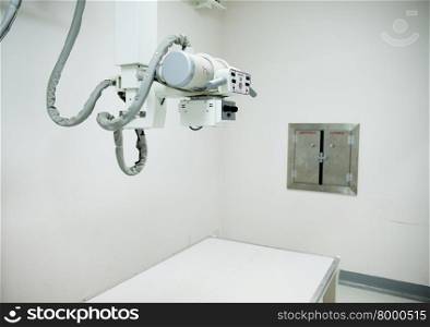 empty room with x-ray equipment
