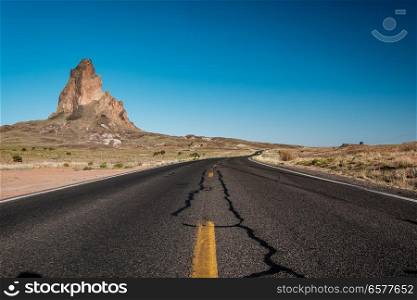 Empty scenic highway in Arizona, USA