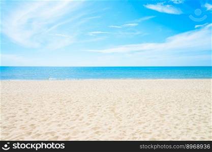 Empty sea and beach background with copy space