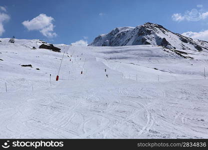 Empty ski slope