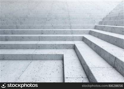 empty stairs in the city, 3d rendering