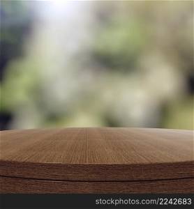 Empty table and blurred background for product presentation